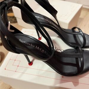 Alexander McQueen Strappy Black Heels